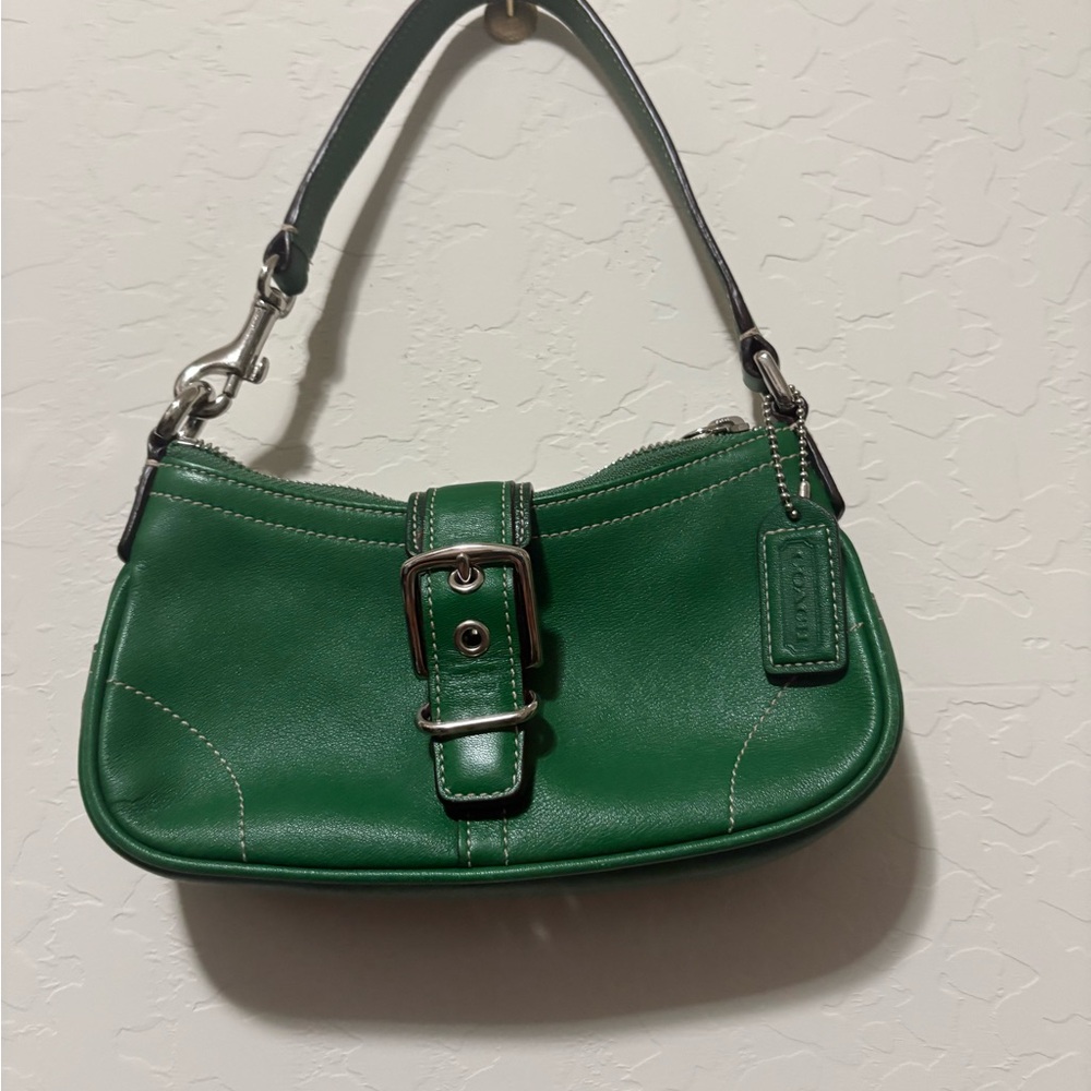 Coach Vintage mini soho Demi bag , stylish Green color. Like new, very clean